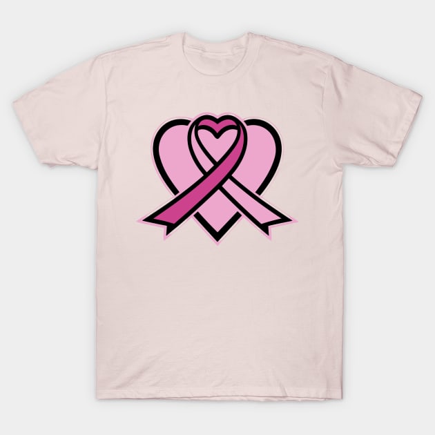 pink ribbon T-Shirt by vaporgraphic